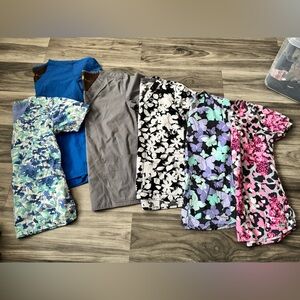 Carhartt Women's Blue and Gray Scrub Tops Assortment